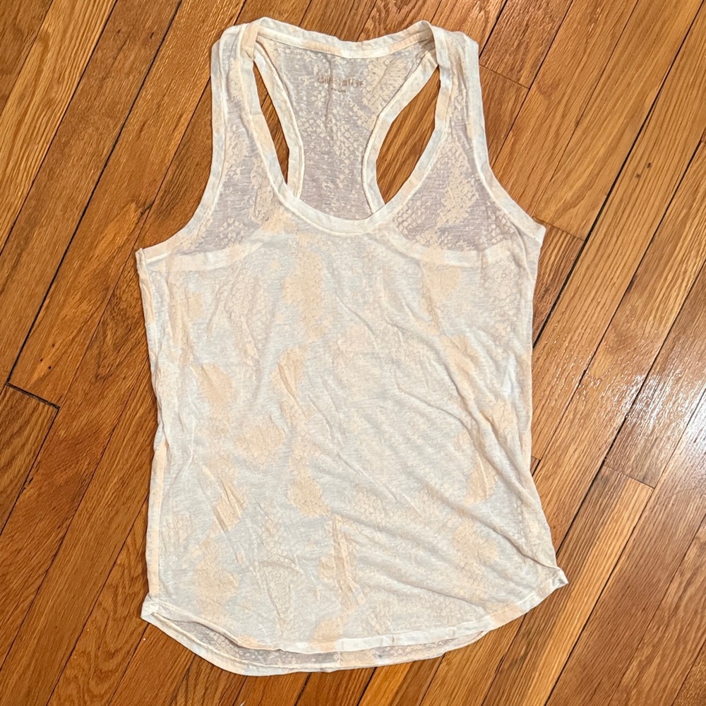 Zadig & Voltaire Women's Cream Snake Tank Top - Medium